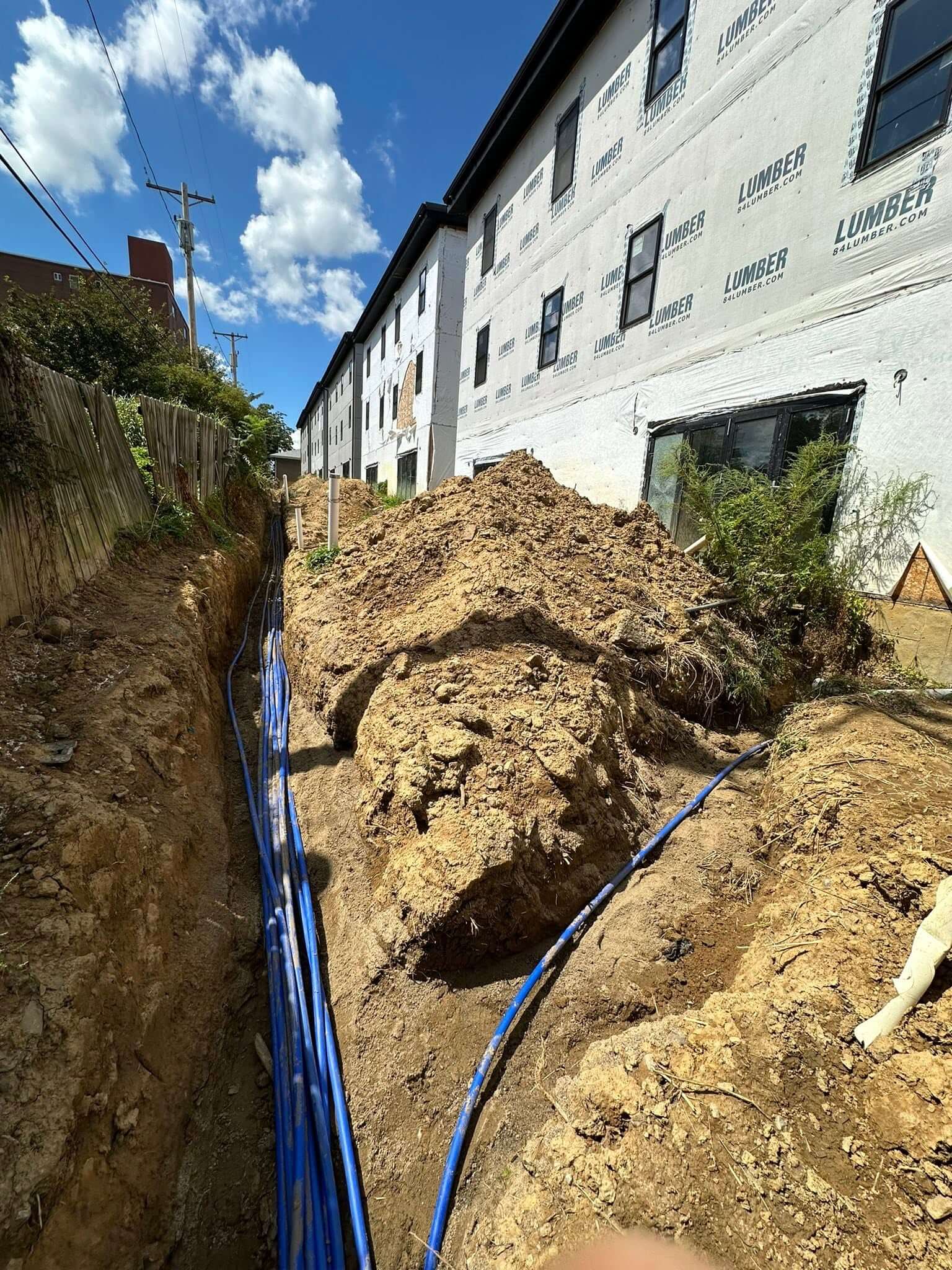Commercial water line installation by Allegheny Plumbing