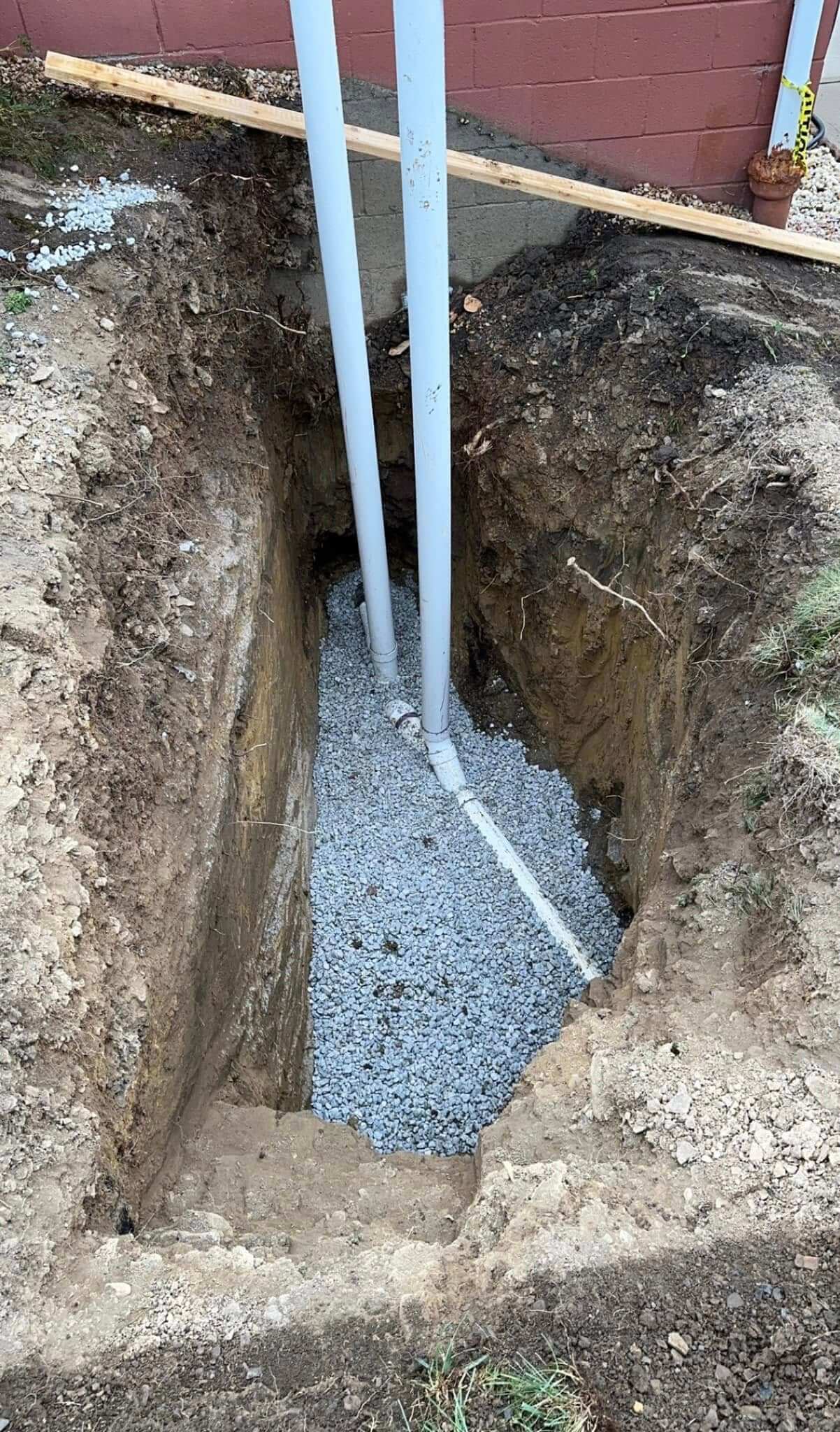 Residential sewer and underground plumbing work