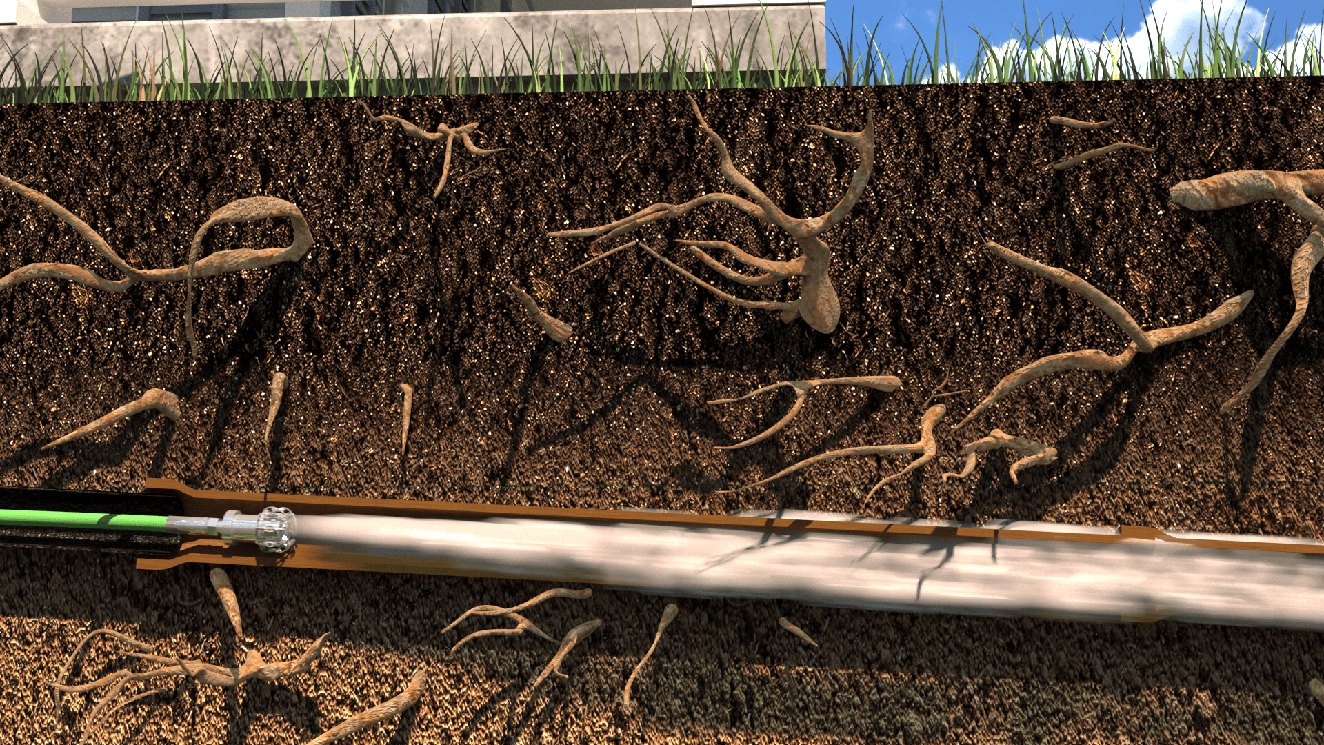 Hydro jetting service for cleaning plumbing and sewer lines